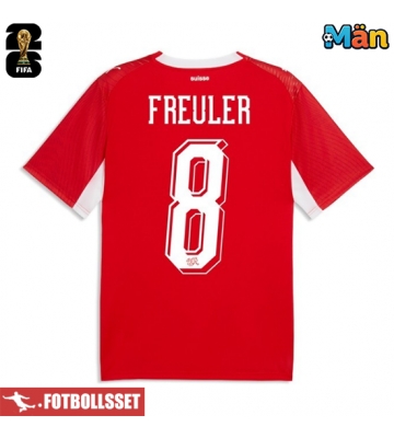 Schweiz Remo Freuler #8 Hemmatröja VM 2026 Kortärmad